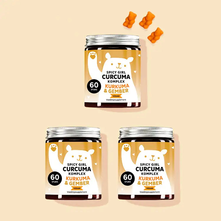 60 daagse kuur Spicy Girl kurkuma complex van Bears with Benefits met appelciderazijn