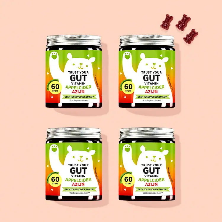 De Trust your Gut vitamines met appelciderazijn van Bears with Benefits als 4 maanden kuur.
