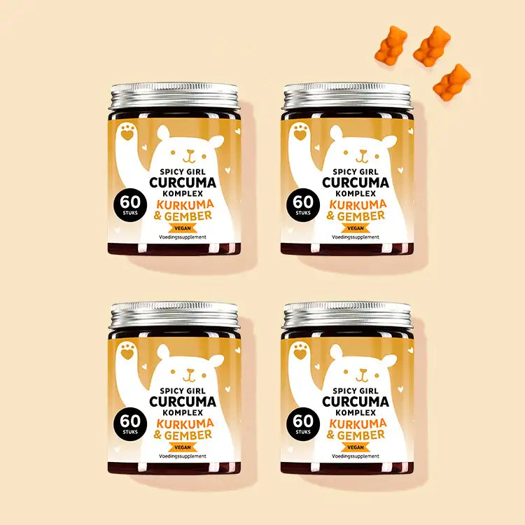80 daagse kuur Spicy Girl kurkuma complex van Bears with Benefits met appelciderazijn