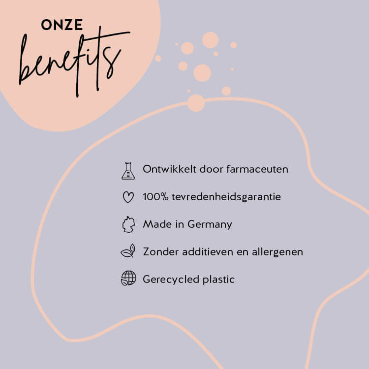 Bears with Benefits-producten zijn ontwikkeld in samenwerking met apothekers, hebben een hoge biologische beschikbaarheid en zijn gluten- en lactosevrij. De verpakking is gemaakt van gerecycled PET en er is een 100% tevredenheidsgarantie.