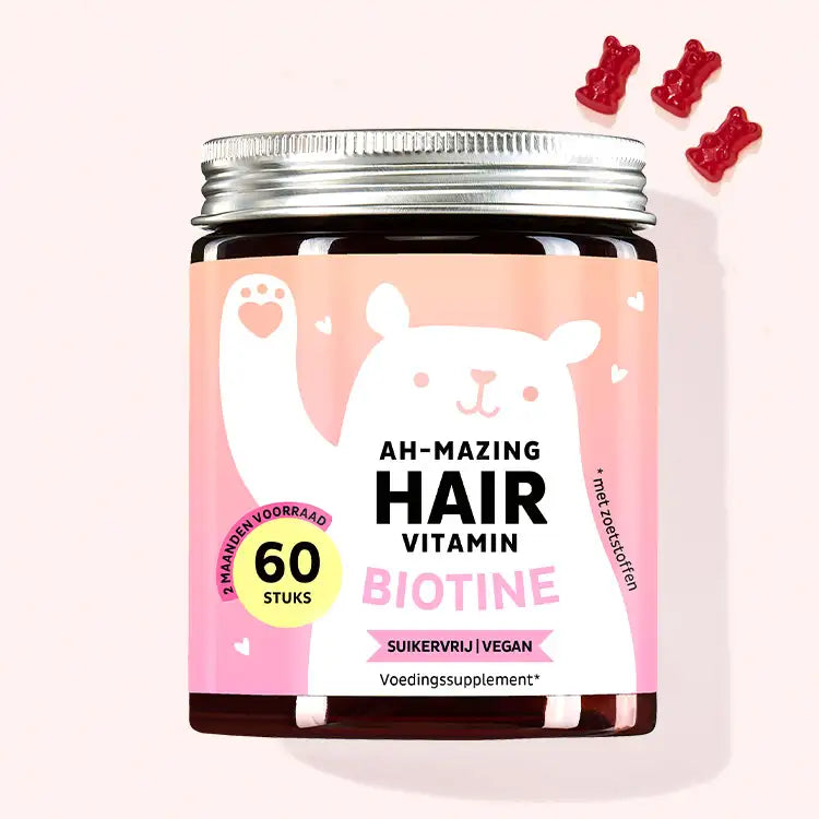 Biotine voor haar, huid en nagels. De suikervrije Ah-Mazing Hair Vitamins van Bears with Benefits